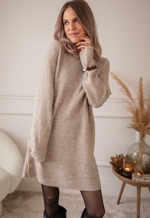 Coziya Café Au Lait - Sweater Dress