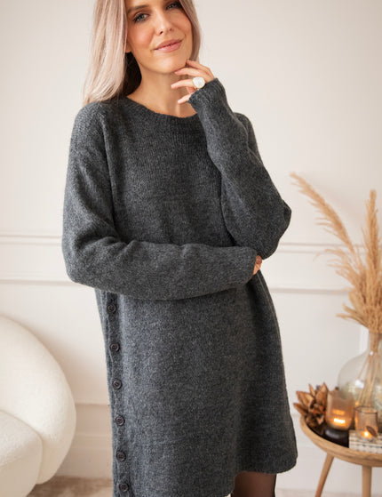 Coziya Dark Grey - Sweater Dress