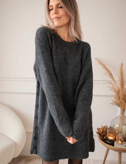 Coziya Dark Grey - Sweater Dress