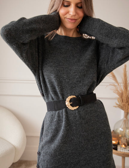 Coziya Dark Grey - Sweater Dress
