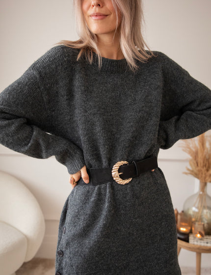 Coziya Dark Grey - Sweater Dress