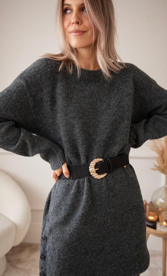 Pulloverkleid - Coziya - Dunkelgrau