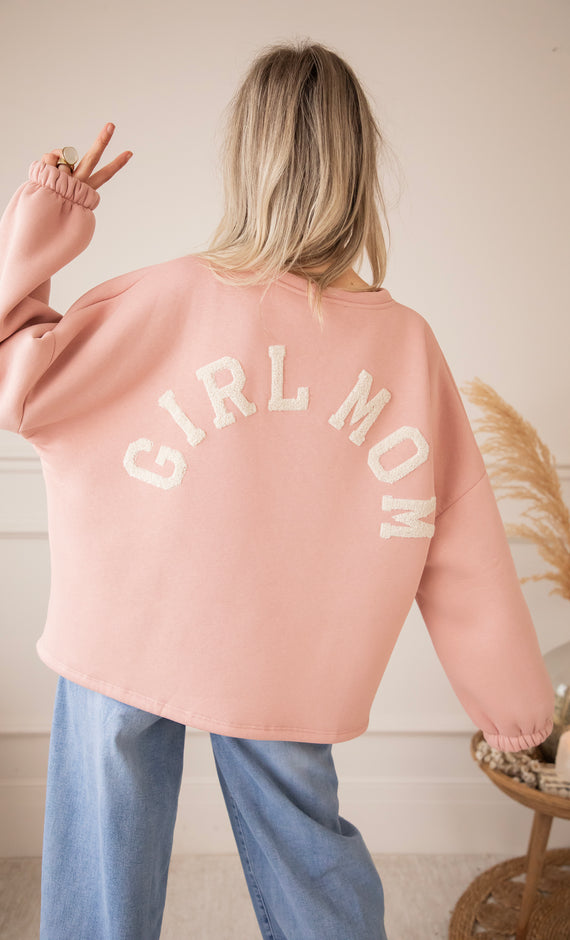 Lily Girl Mom Baby Pink/Beige - Sweater