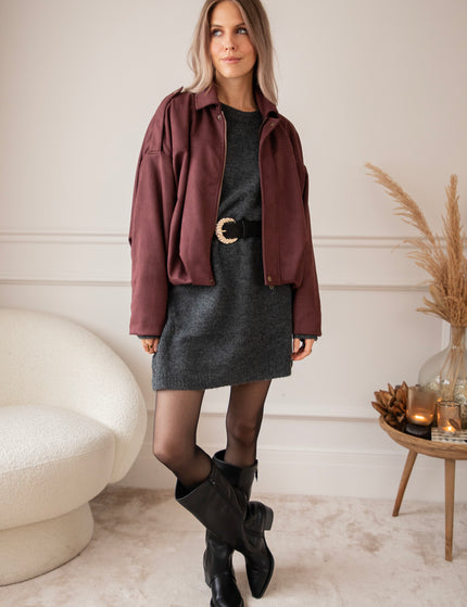Coziya Dark Grey - Sweater Dress