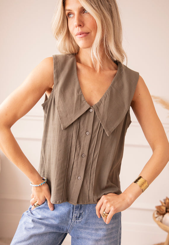 Renée Khaki - Top