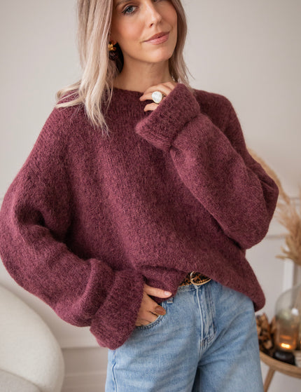 Pullover - Basic Emily - Burgunderrot