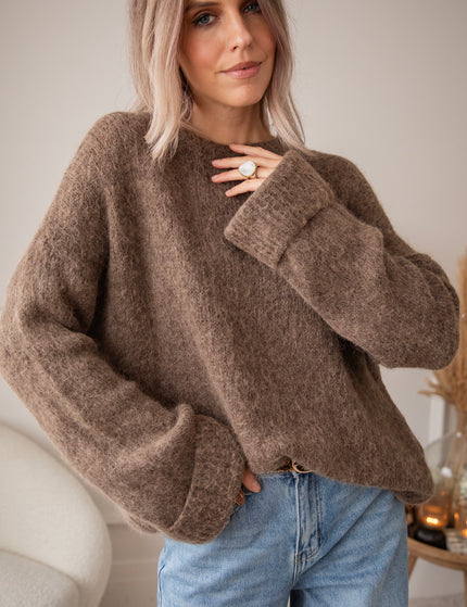 Pullover - Basic Emily - Braun