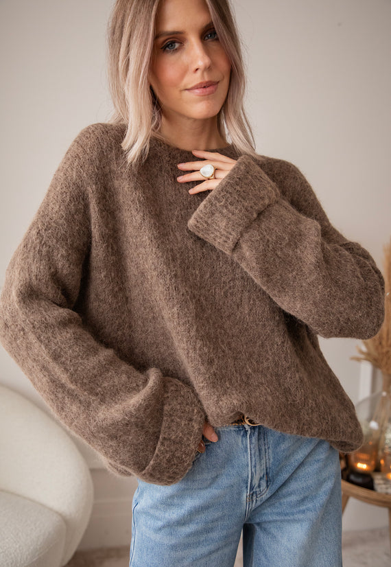 Pullover - Basic Emily - Braun