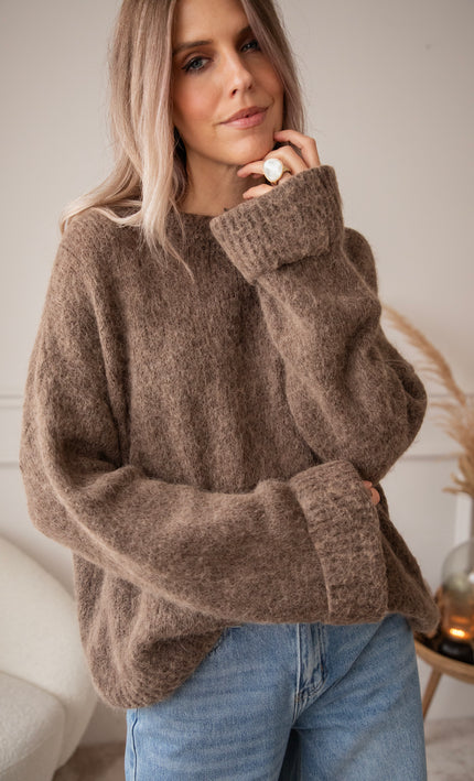 Pullover - Basic Emily - Braun