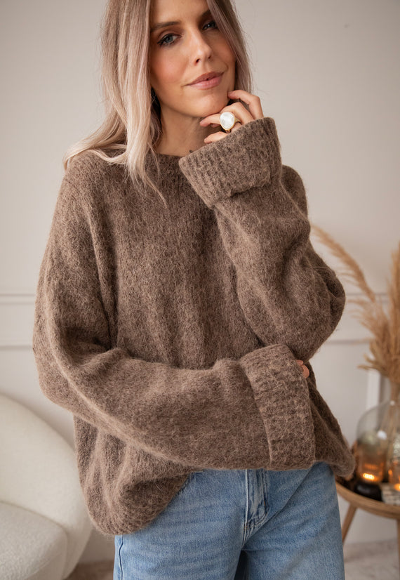 Pullover - Basic Emily - Braun