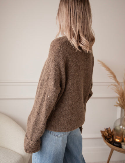 Pullover - Basic Emily - Braun