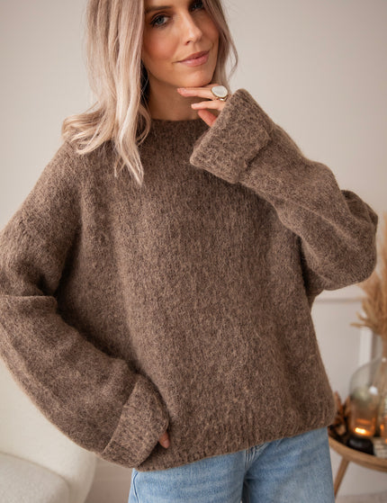 Pullover - Basic Emily - Braun