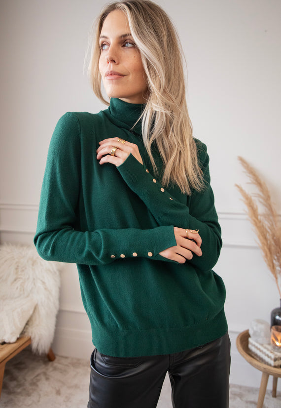 Get Your Basic Turtle Dark Green - Sweater