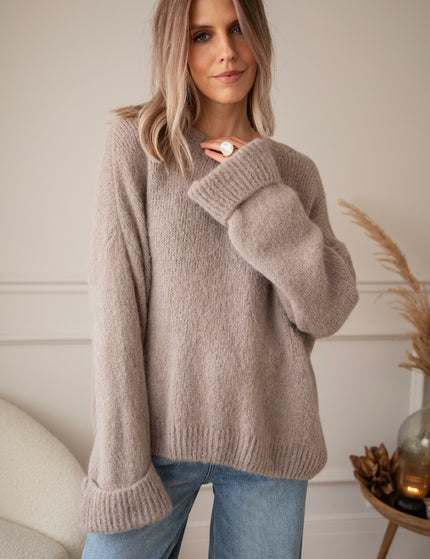 Pullover - Basic Emily - Taupe