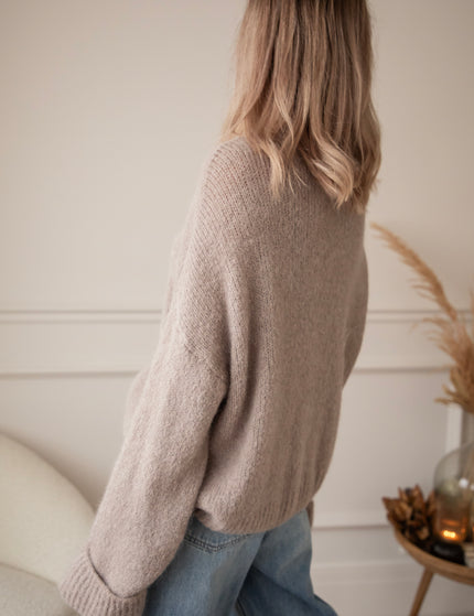 Pullover - Basic Emily - Taupe