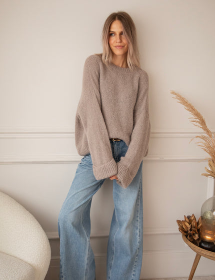 Pullover - Basic Emily - Taupe