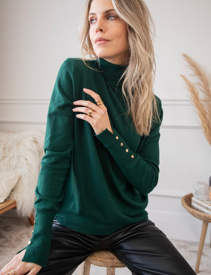 Get Your Basic Turtle Dark Green - Sweater