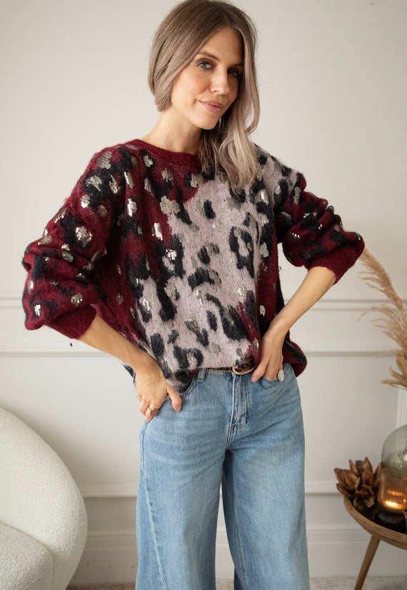 Pullover - Wild Spark - Bordeaux/Rosa