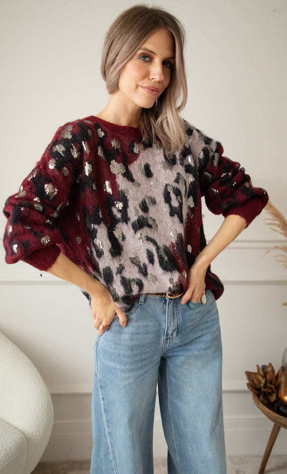 Pullover - Wild Spark - Bordeaux/Rosa