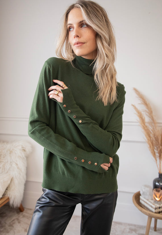 Get Your Basic Turtle Kaki - Sweater