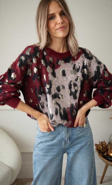 Pullover - Wild Spark - Bordeaux/Rosa