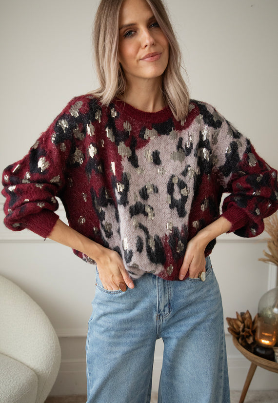 Pullover - Wild Spark - Bordeaux/Rosa