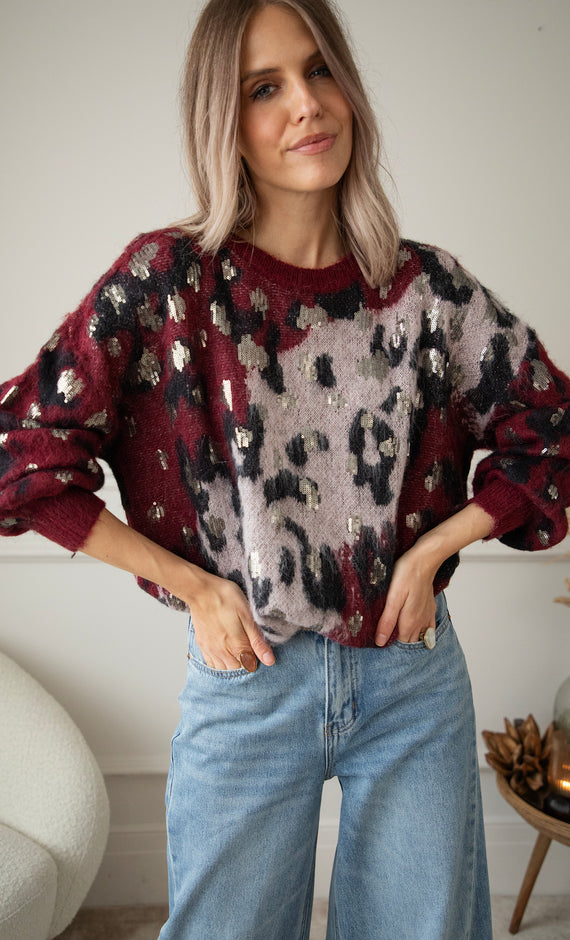 Pullover - Wild Spark - Bordeaux/Rosa