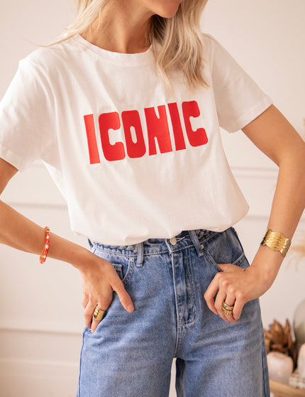 Call Me Iconic White/Red - T-Shirt