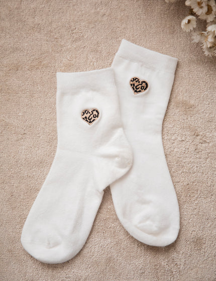 Little Wild Heart Off White - Sokken