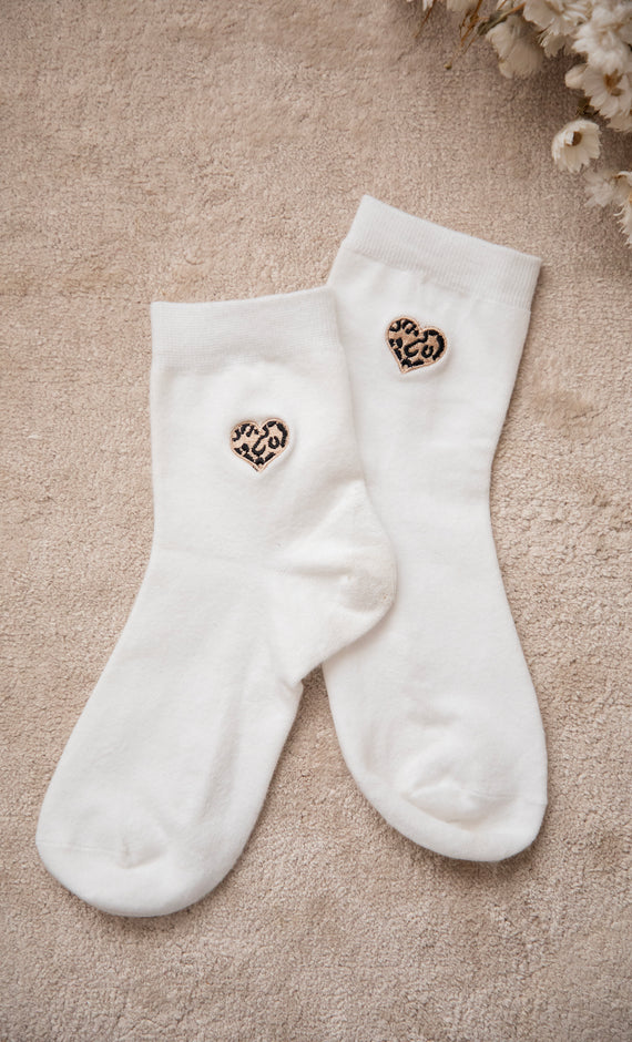 Little Wild Heart Off White - Socks