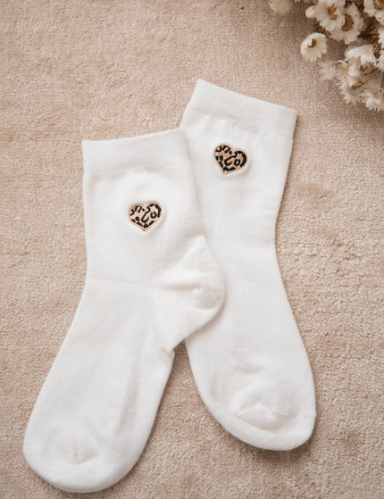 Little Wild Heart Off White - Sokken