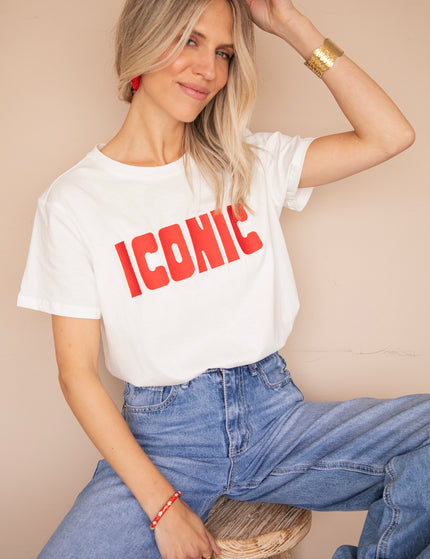 Call Me Iconic White/Red - T-Shirt