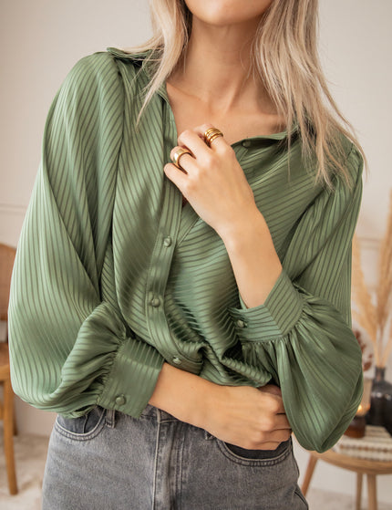 Bluse - Sophisticated Stripes - Khaki