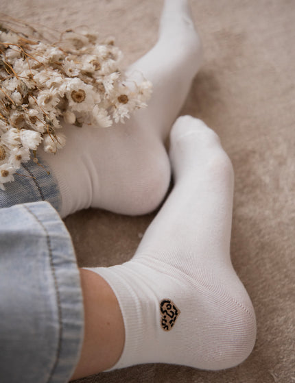 Little Wild Heart Off White - Sokken