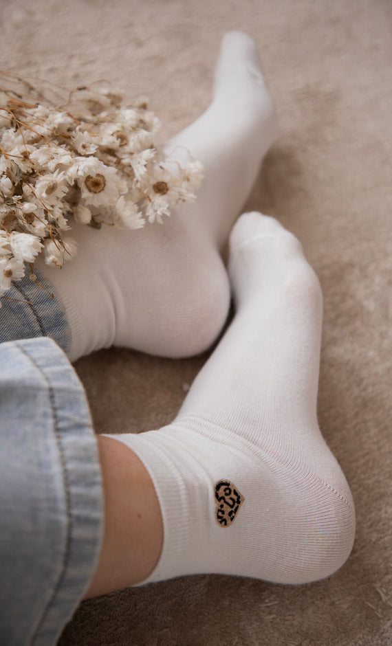 Little Wild Heart Off White - Socks