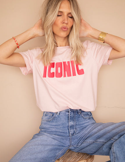 Call Me Iconic Soft Pink/Fuchsia - T-Shirt