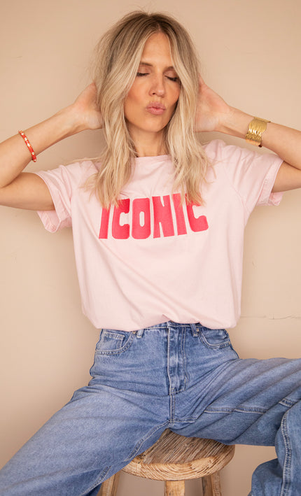 Call Me Iconic Soft Pink/Fuchsia - T-Shirt