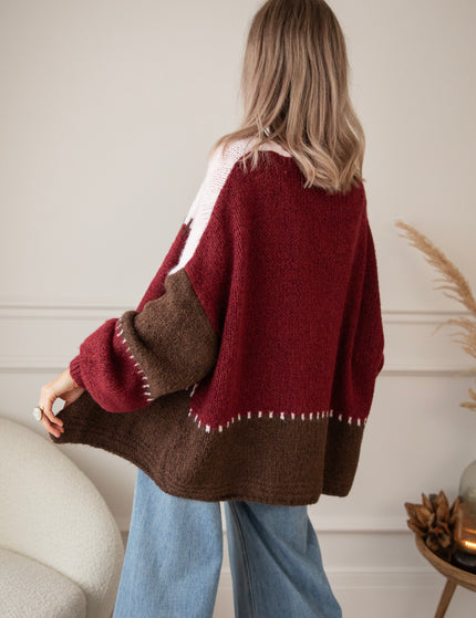 Soft Stitch Pink/Bordeaux - Cardigan