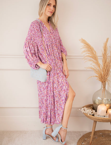 Joyce Bloom Girly Pink - Maxi Jurk