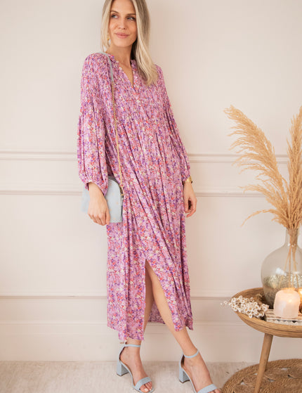 Joyce Bloom Girly Pink - Maxi Jurk