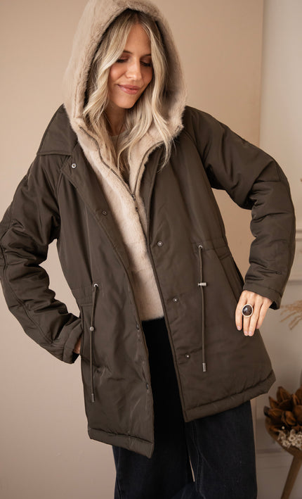Warm Embrace Khaki/Beige - Coat