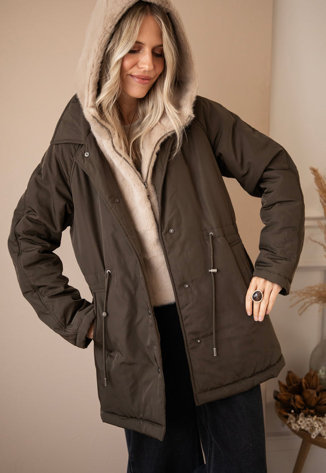 Warm Embrace Khaki/Beige - Coat