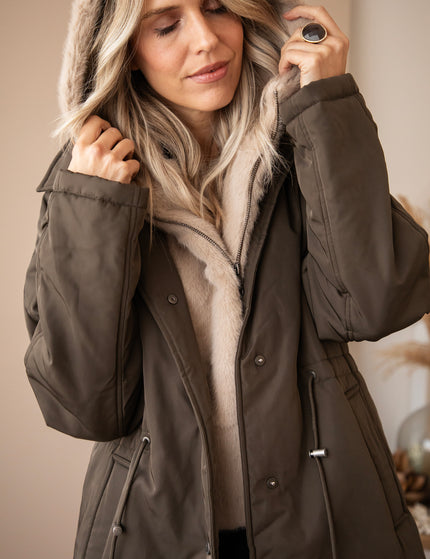 Warm Embrace Khaki/Beige - Coat
