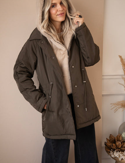 Warm Embrace Khaki/Beige - Coat