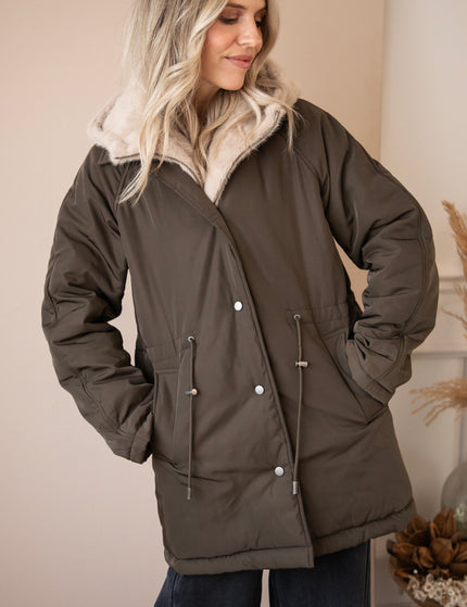 Warm Embrace Khaki/Beige - Coat