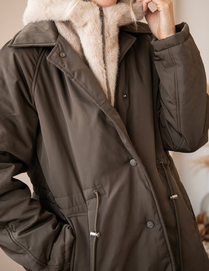 Warm Embrace Khaki/Beige - Coat