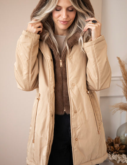 Warm Embrace Beige/Brown - Coat