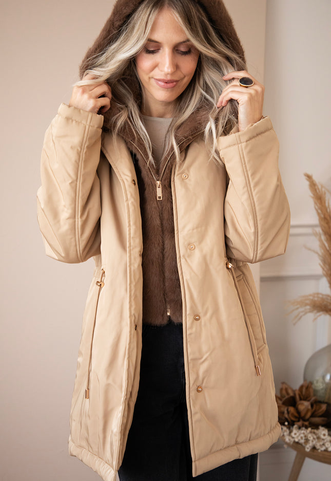 Warm Embrace Beige/Brown - Coat