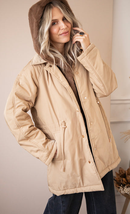 Warm Embrace Beige/Brown - Coat