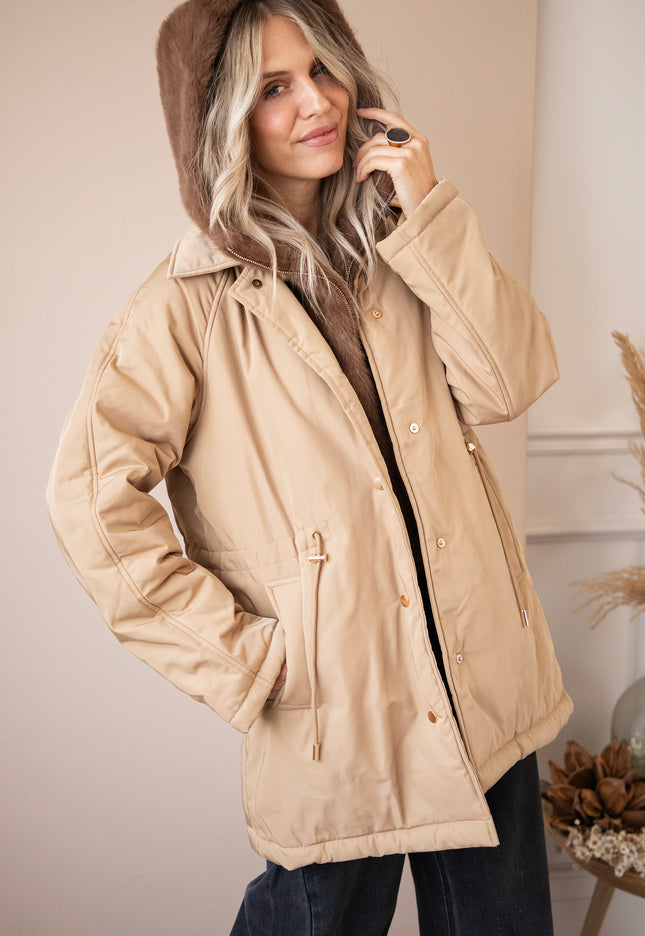 Warm Embrace Beige/Brown - Coat